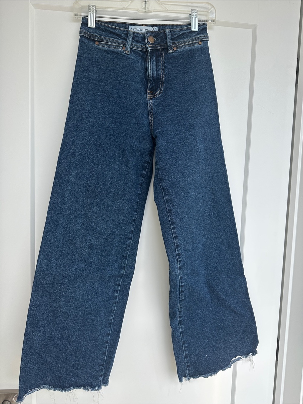 High-Rise Wide Leg Jeans in Dark Blue